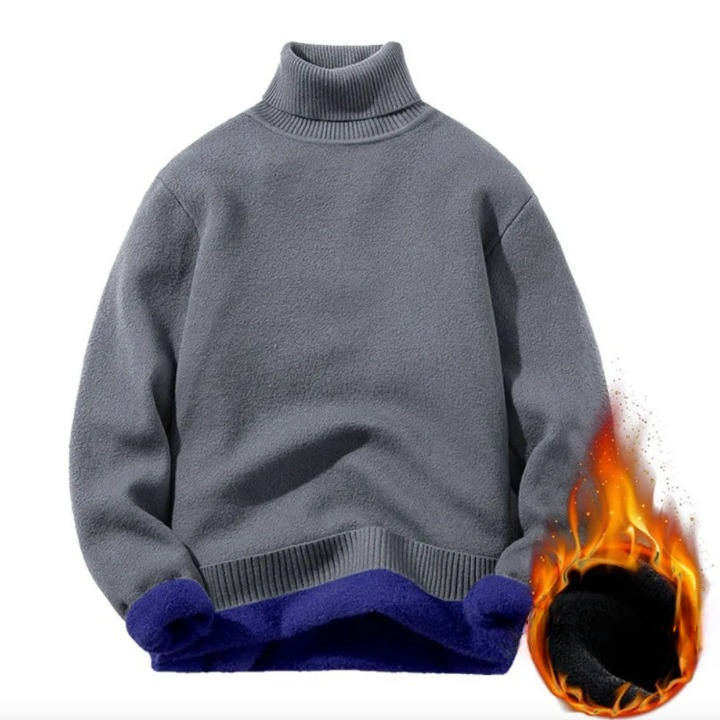 Pull Chaud Homme En Tricot Doublé Polaire Automne Hiver Casual Epais Pull Chaud Homme En Tricot Doublé Polaire Automne Hiver Casual Epais