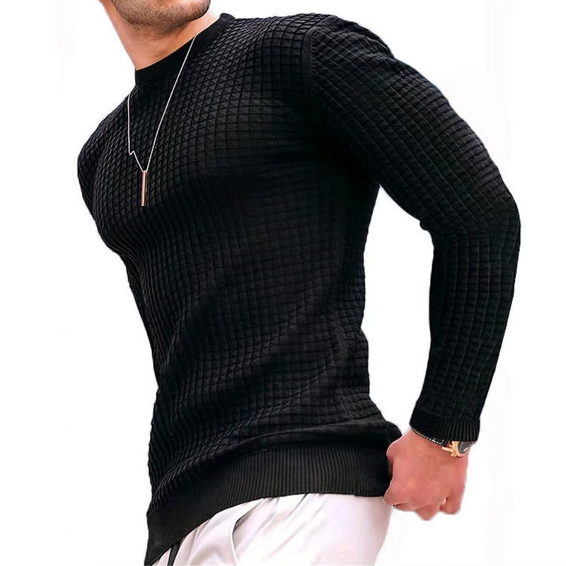 Pull maillé col rond pour homme