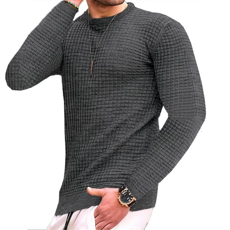 Pull maillé col rond pour homme