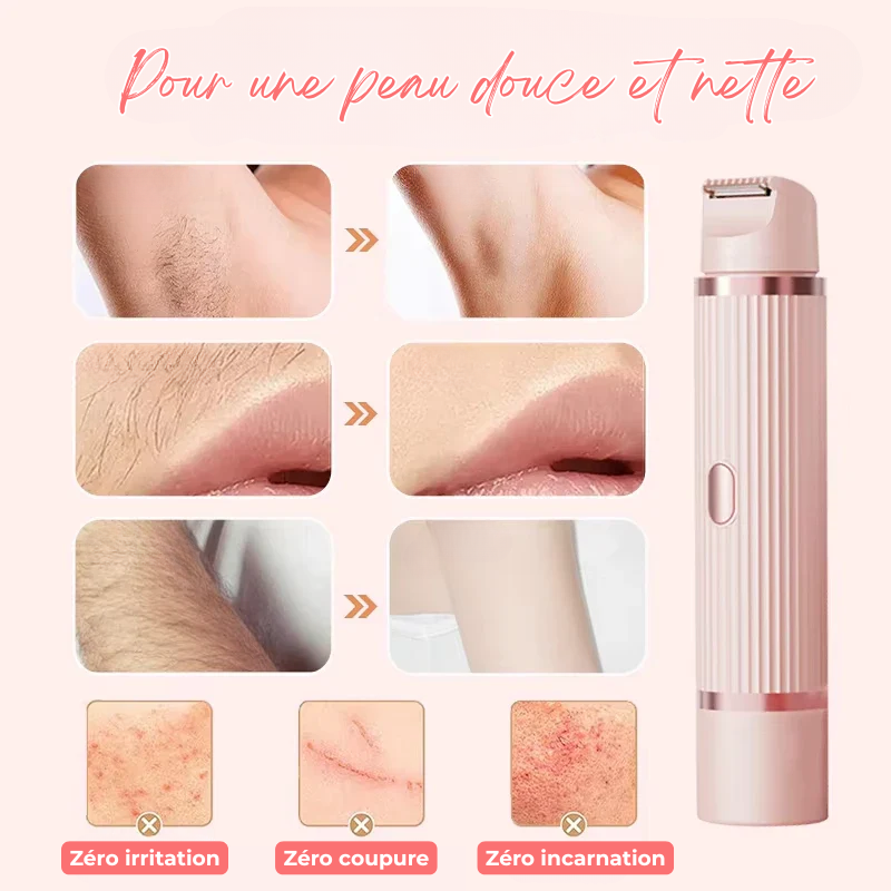 Rasoir Électrique Femme 2-en-1 Zones Sensibles
