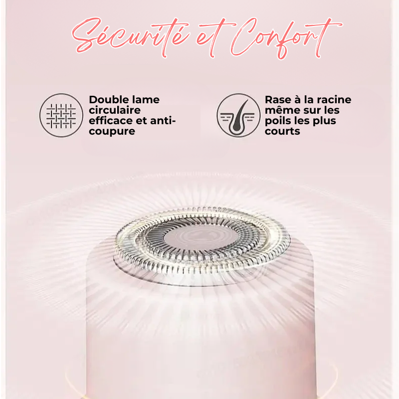 Rasoir Électrique Femme 2-en-1 Zones Sensibles