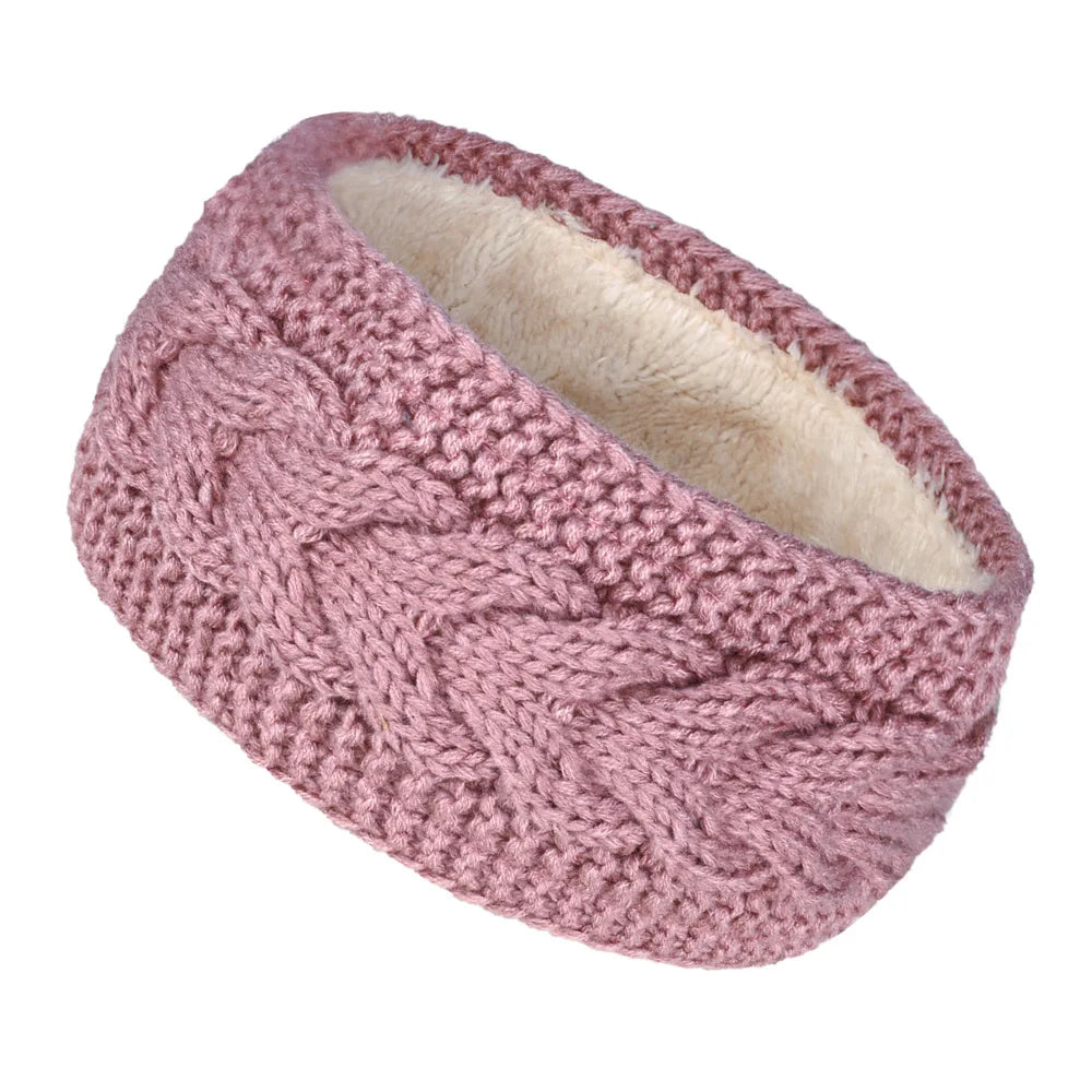 Bandeau KeepWarm Torsadé Doublure Fausse Fourrure Chaude