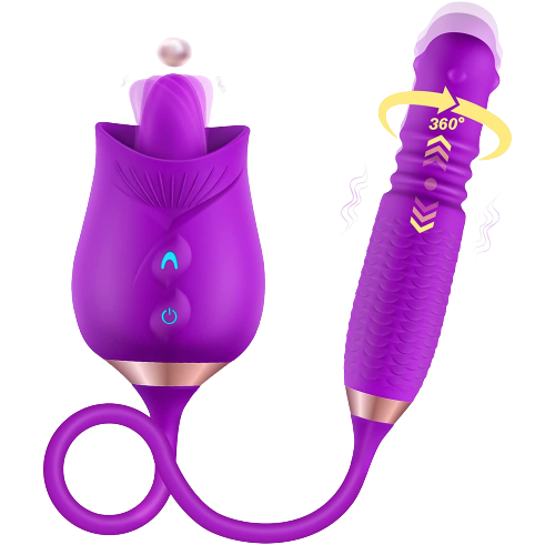 ROSE VIBRATOR - 3-in-1 Sextoy
