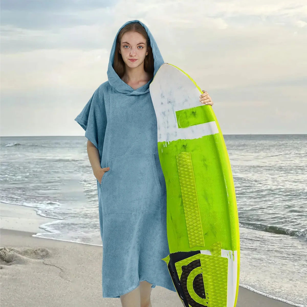 Poncho Serviette Microfibre à Séchage Rapide & Capuche