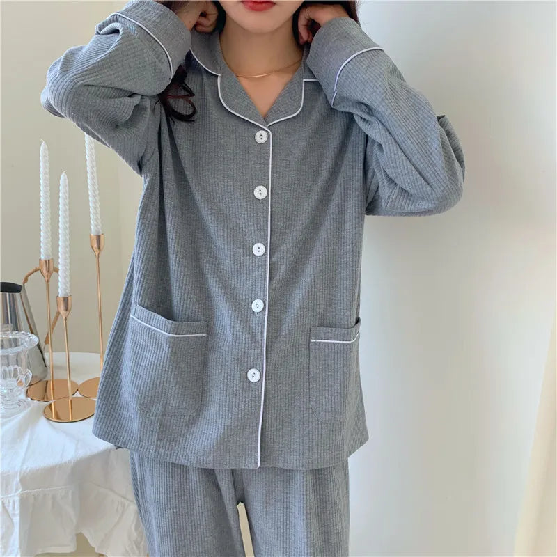 Pyjama boutonné en Coton Modal - Femme