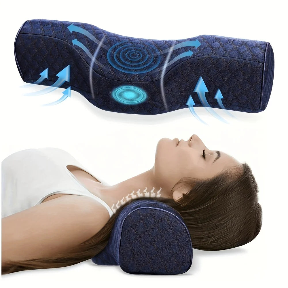 Oreiller Cervical Ergonomique à Mémoire de Forme - Soulage les douleurs