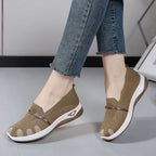 Chaussures Slip-On de Marche à Enfiler en Marille Respirante
