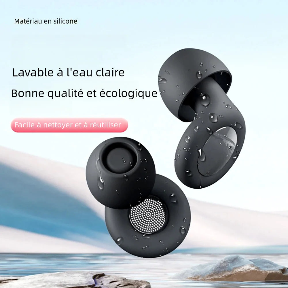 Bouchons d'Oreilles Anti-Bruit Réutilisables - Ronflements & Concentration
