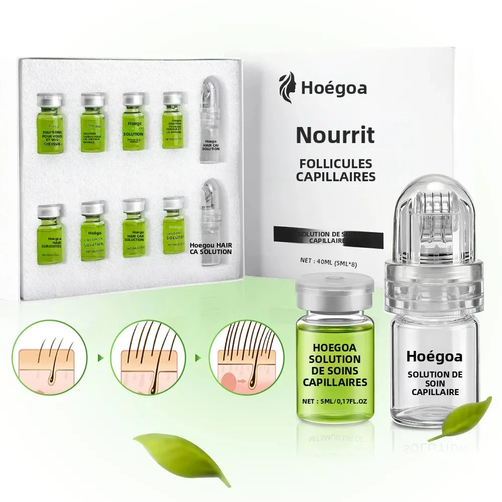 Coffret Ampoules Capillaire Anti-Perte de Cheveux + Dermaroller à Réservoir OFFERT