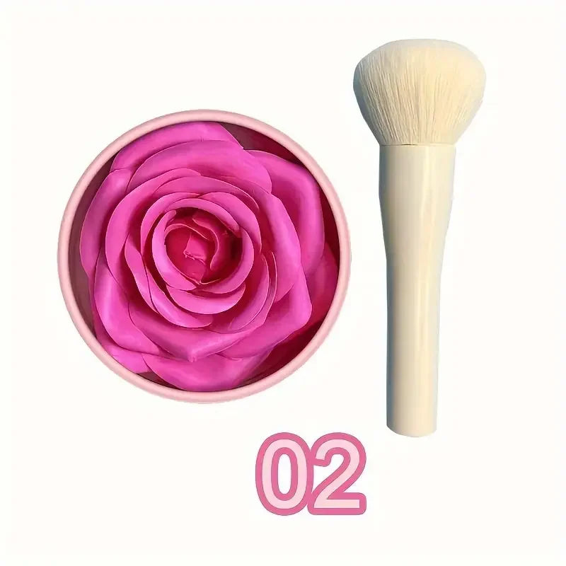 Fard à Joue en Forme de Rose - Idée Cadeau + Pinceau OFFERT