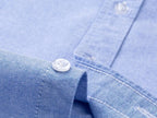 Chemise type Oxford en coton à manches longues pour homme