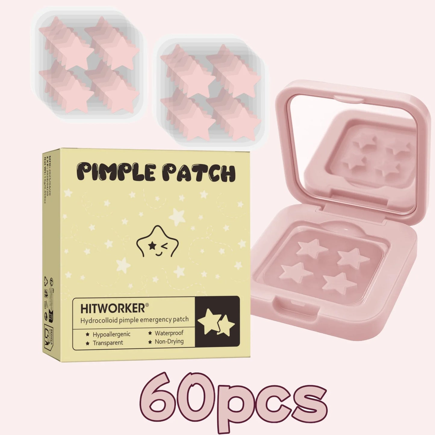 60x Patchs Hydrocolloïde Anti-Acné