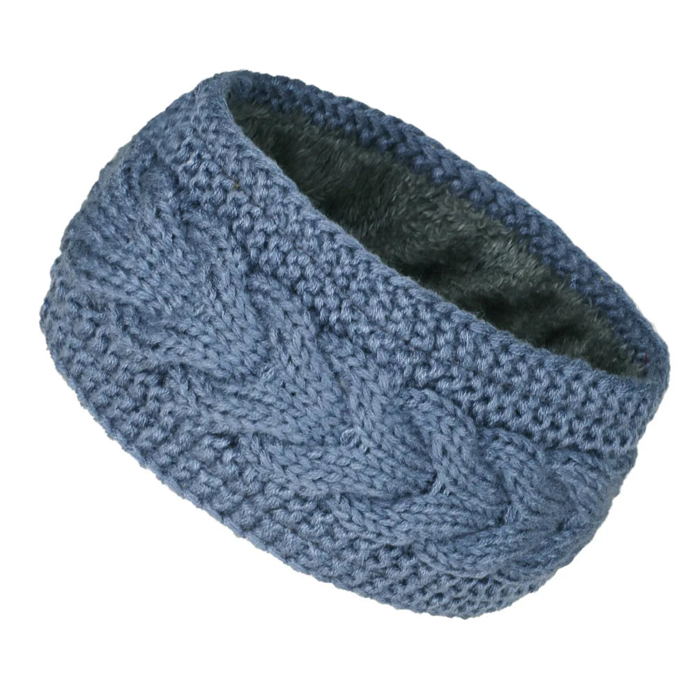 Bandeau KeepWarm Torsadé Doublure Fausse Fourrure Chaude