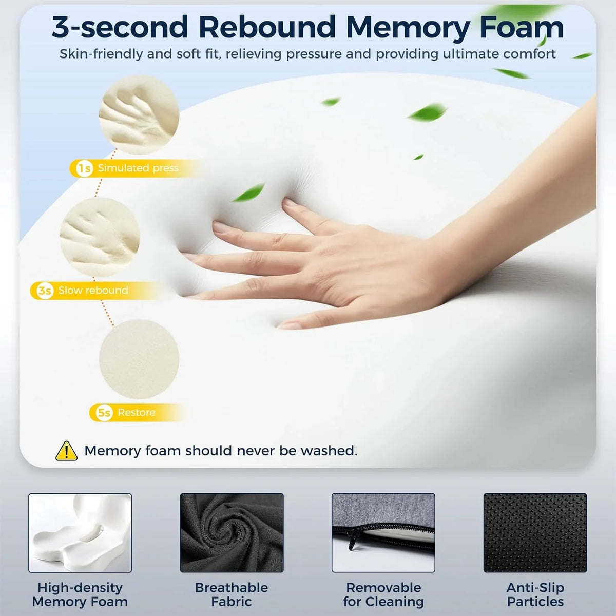 Coussin ORTHO 2 en 1 pour Coccyx & Lombaires à Mémoire de Forme
