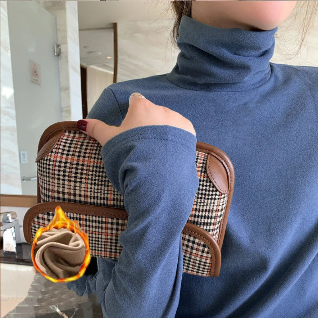 Col Roulé Thermique avec Doublure Polaire - Femme