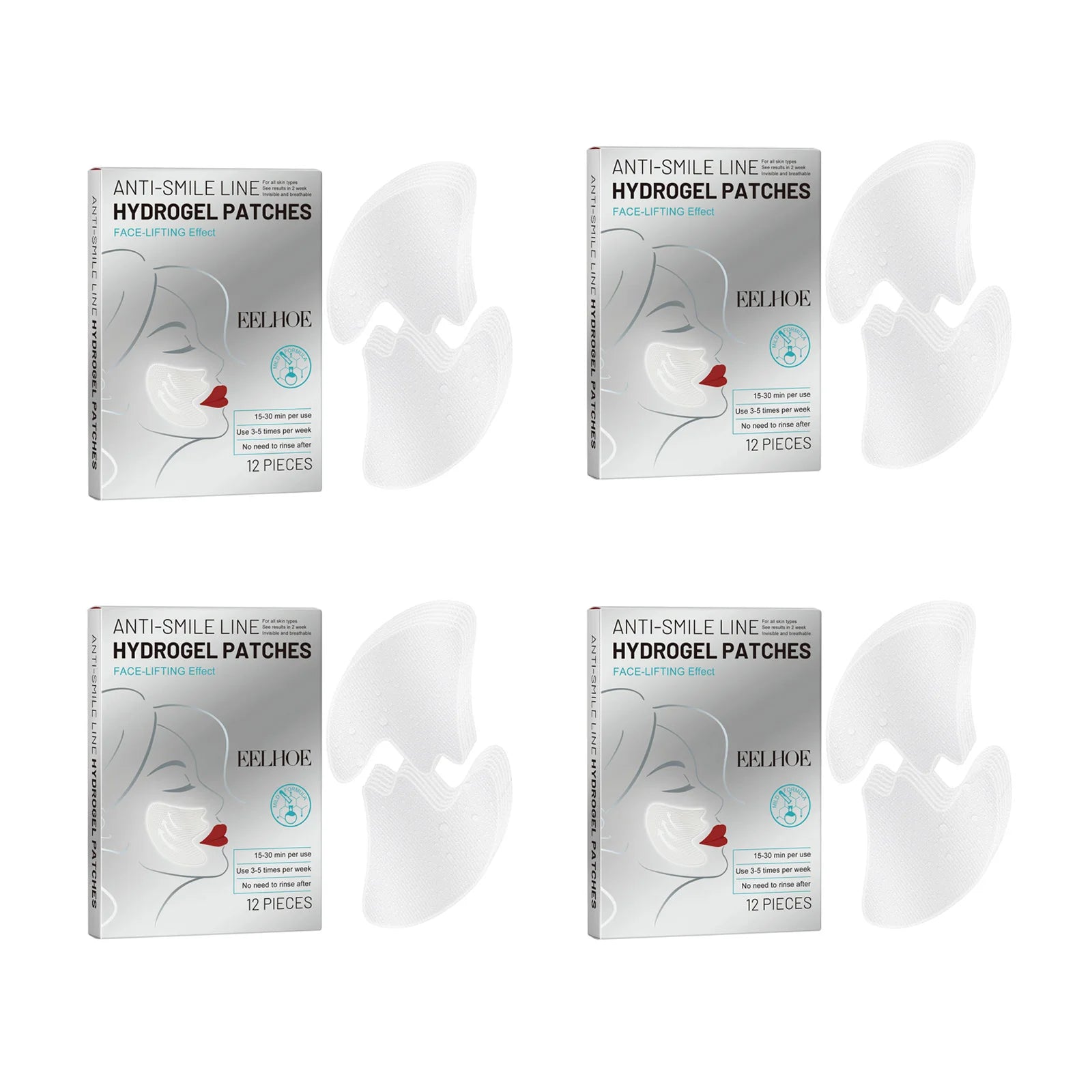 Lot de 24 Patchs HydroGel Anti-Rides du Sourire