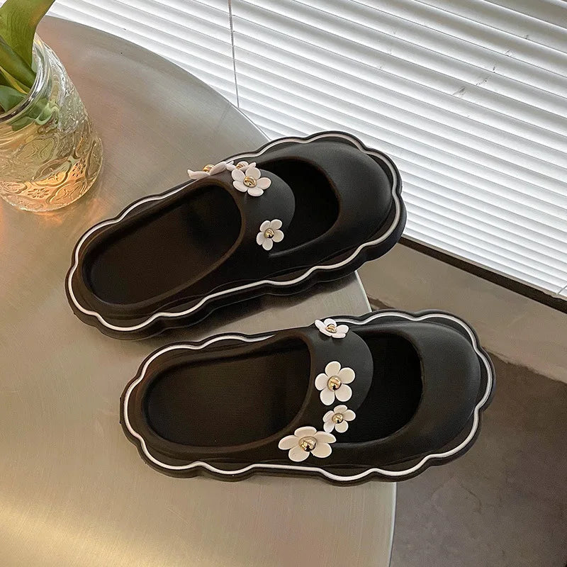 Sabots Sandales d'été en EVA à fleurs 3D