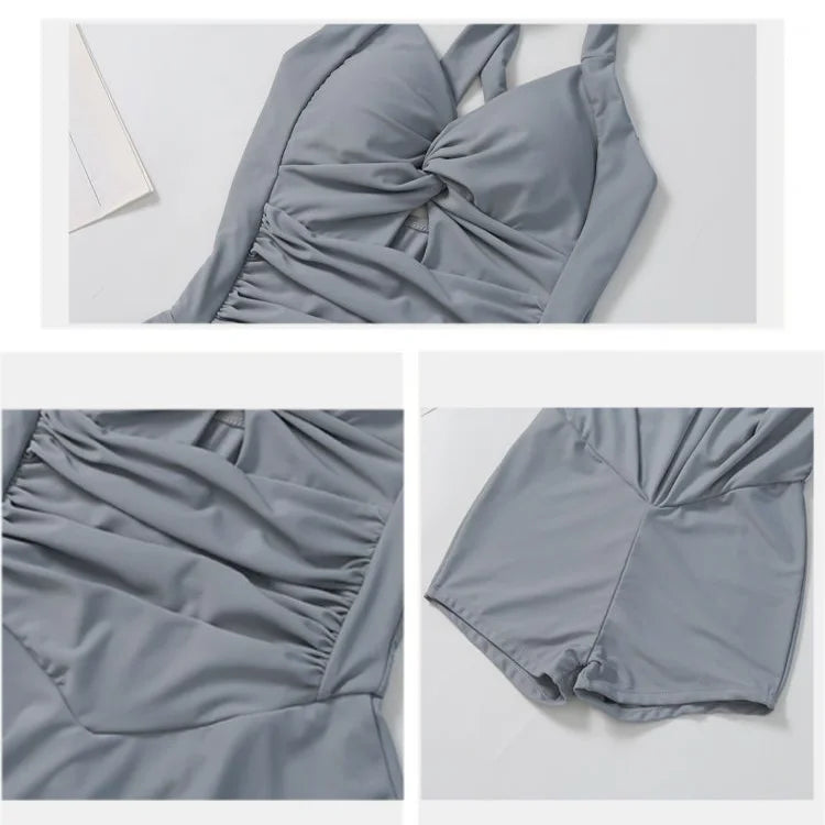 Maillot Une Pièce Amincissant Style Robe Élégante