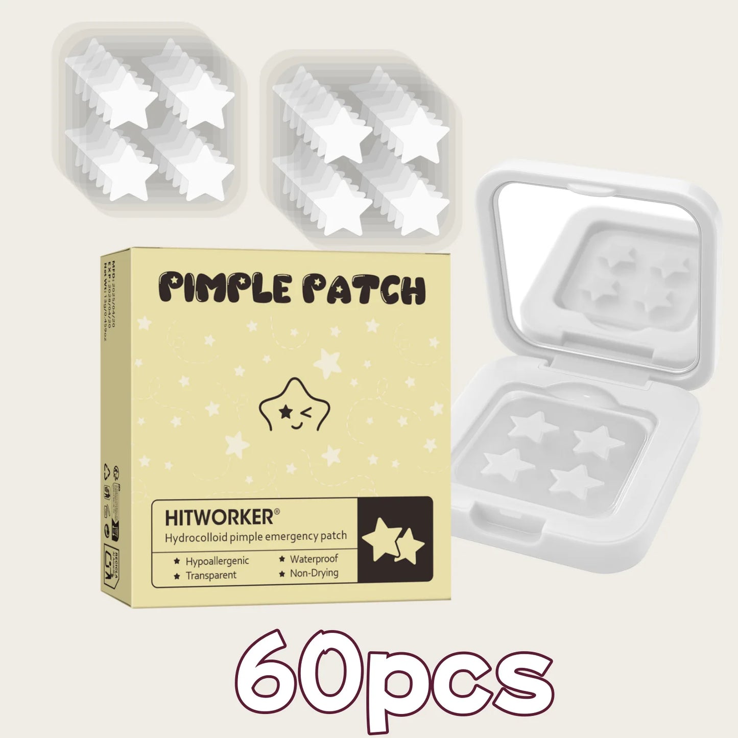 60x Patchs Hydrocolloïde Anti-Acné