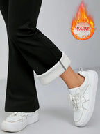 Legging Évasé Large Doublure Polaire