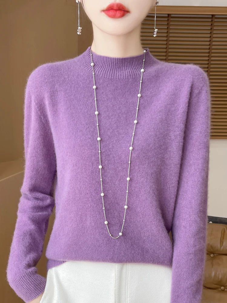 Pull à Col Cheminé 100% Laine Mérinos - 14 Couleurs