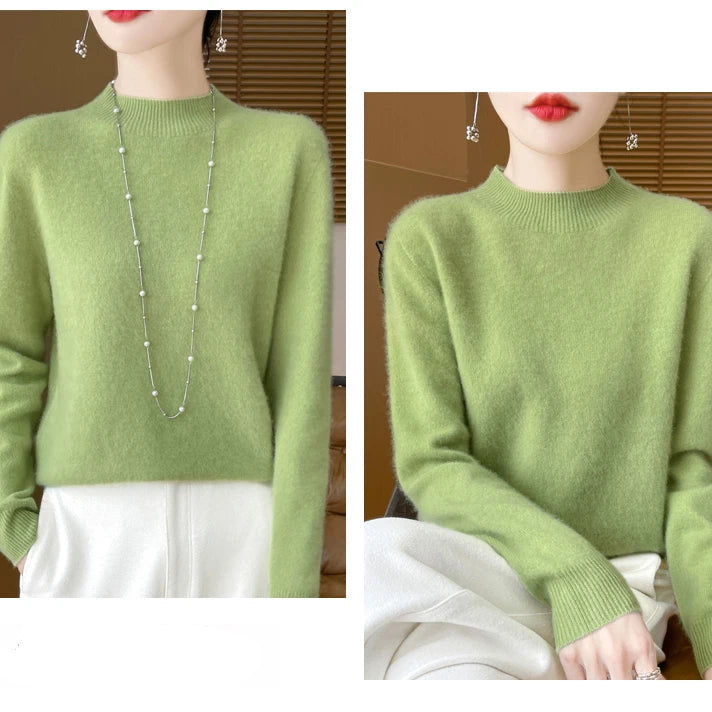 Pull à Col Cheminé 100% Laine Mérinos - 14 Couleurs