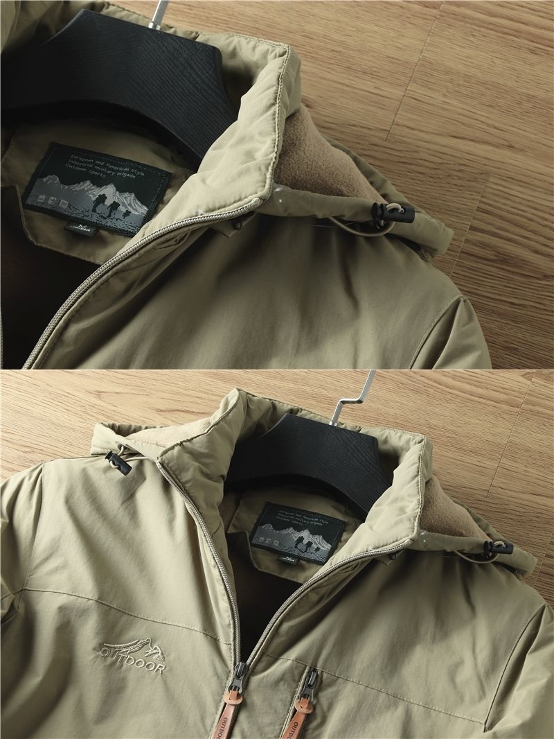 OUTDOOR - Veste imperméable à capuche intérieur polaire - Homme