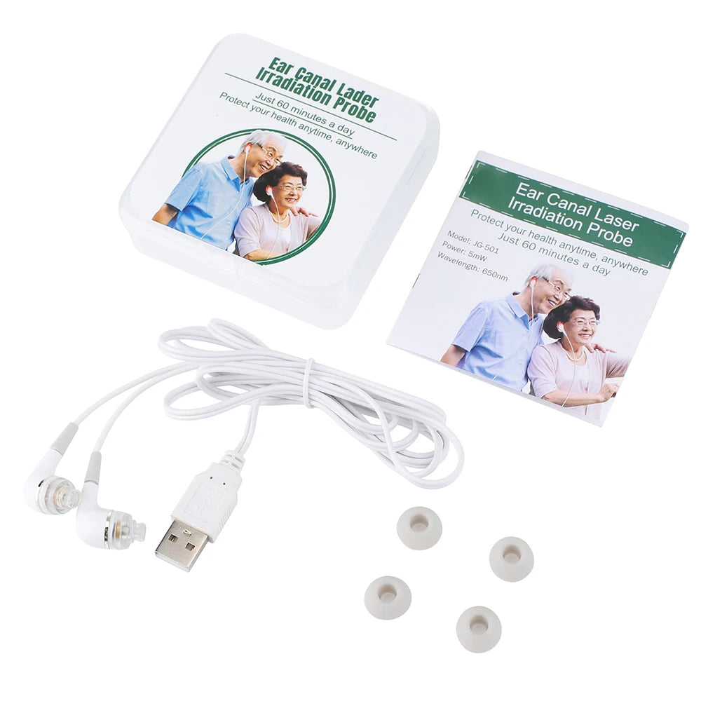 Écouteurs Auriculaires Infrarouge 650nm - Multiples Bienfaits