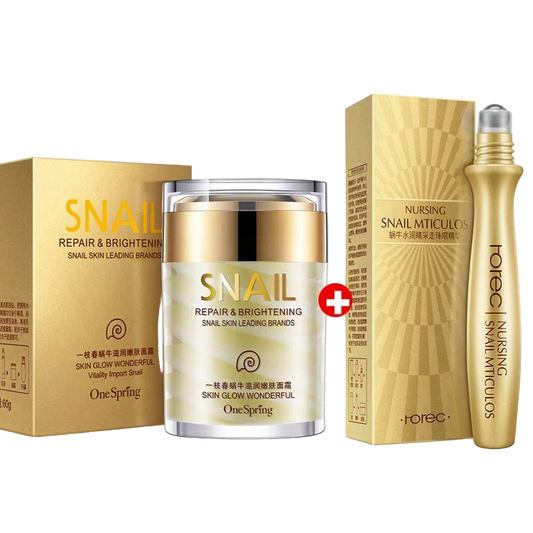 Crème pour le Visage au Collagène & Bave d'Escargot - Sérum Yeux OFFERT