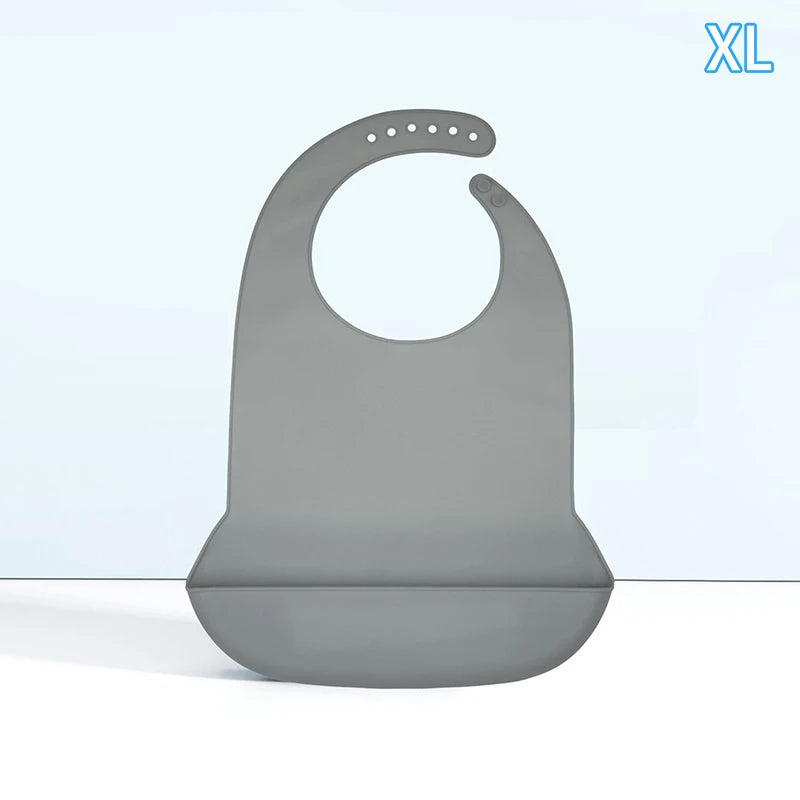 Bavoir Repas Adulte en Silicone – Imperméable & Profond