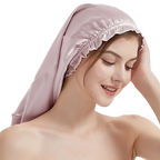 Bonnet de Nuit en Soie de Mûrier pour Cheveux Longs