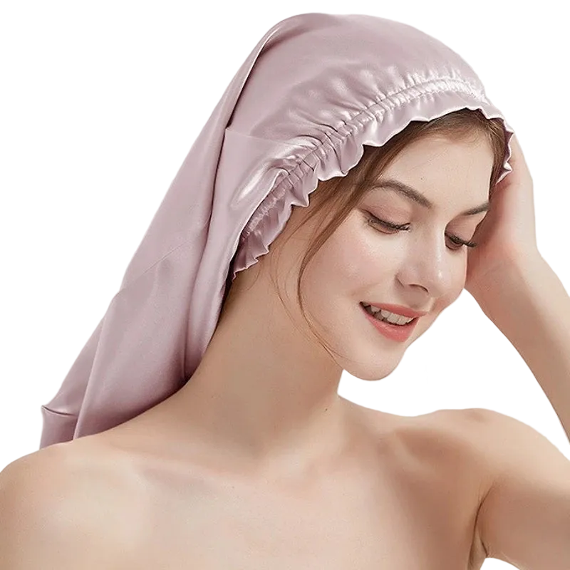 Bonnet de Nuit en Soie de Mûrier pour Cheveux Longs