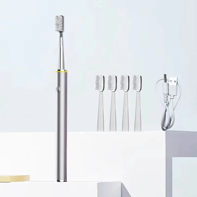 Brosse à Dents Électrique Fine – 4 Têtes Incluses