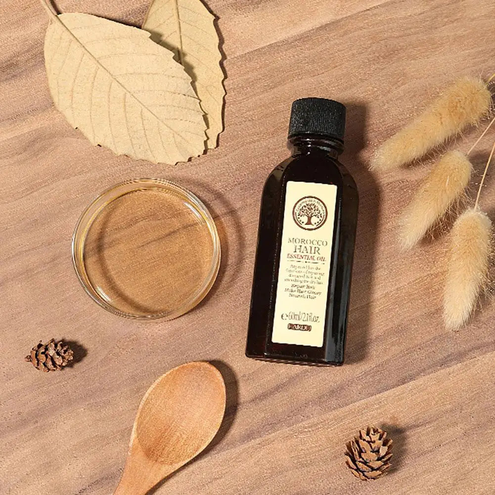 Huile essentielle d'Argan Marocaine pour Cheveux Secs & Abîmés - 1 ACHETÉE = 1 OFFERTE