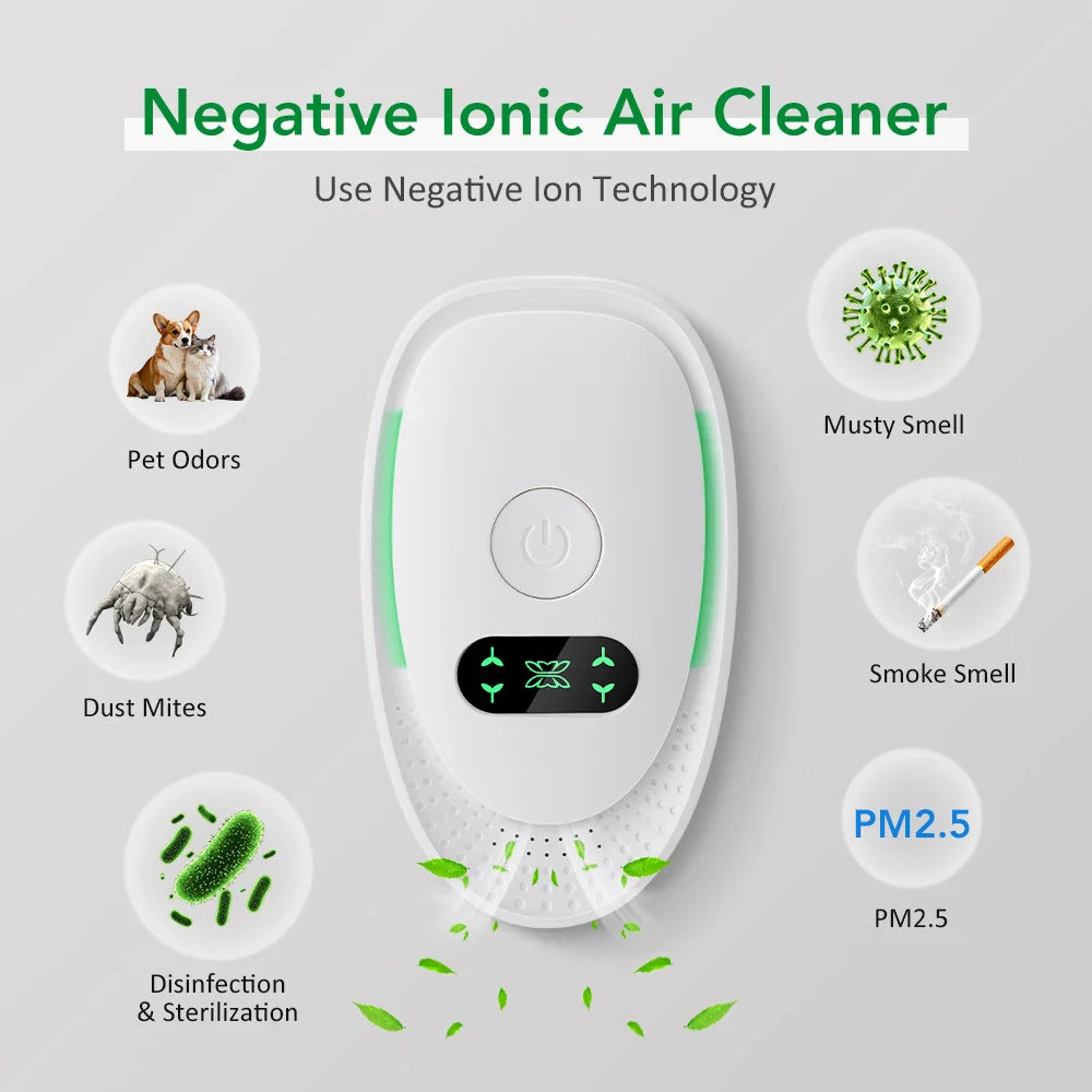 Purificateur d’Air Ionique Silencieux Prise Murale