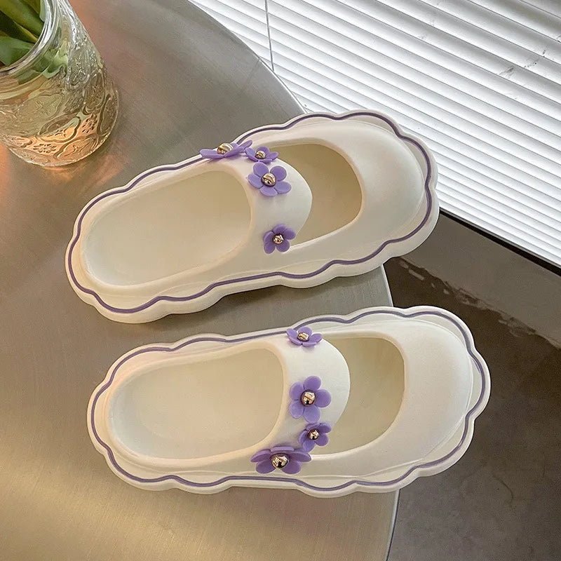 Sabots Sandales d'été en EVA à fleurs 3D