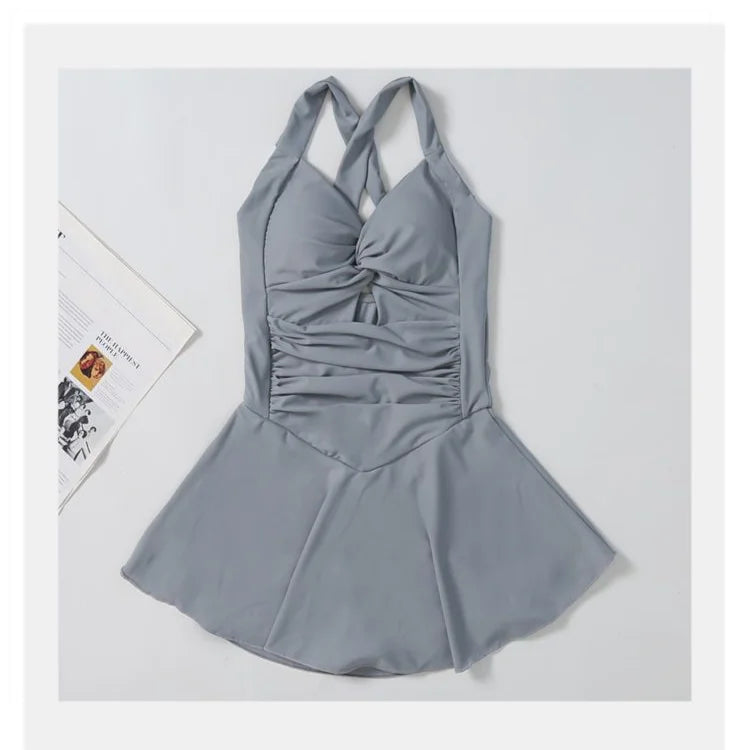 Maillot Une Pièce Amincissant Style Robe Élégante