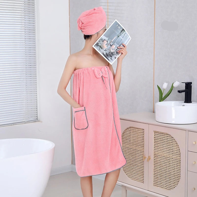 Cocooning Bath - Ensemble 2PCS de Serviettes de Bain Femme