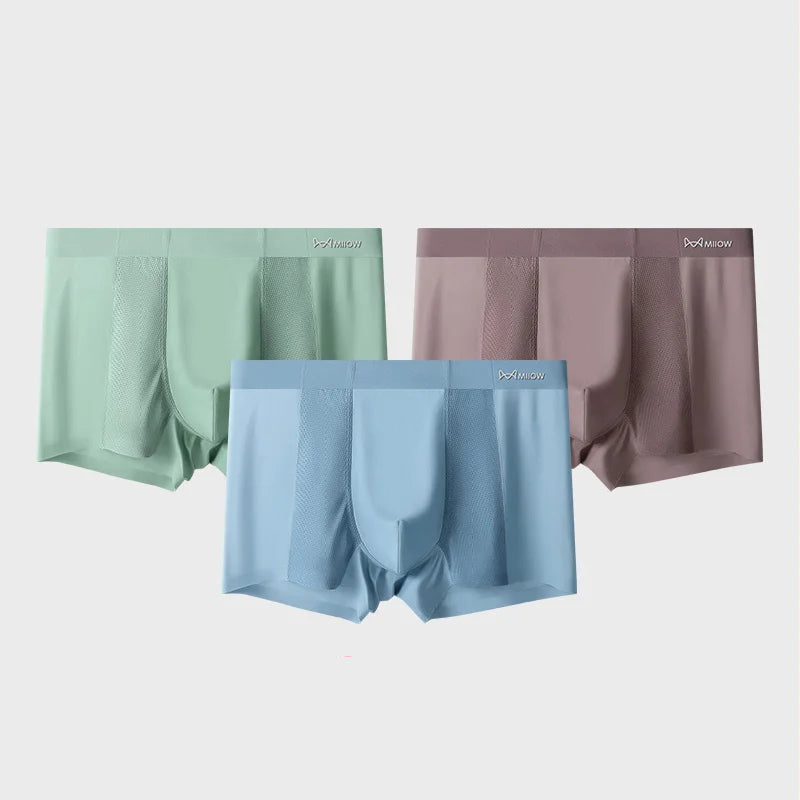 Boxers Sans Couture en Soie Glacée – Lot de 3