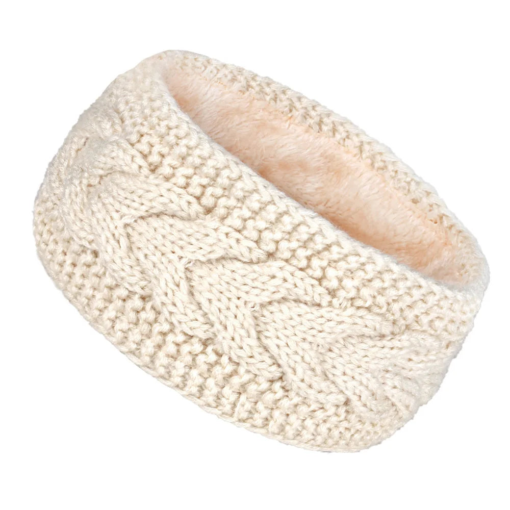 Bandeau KeepWarm Torsadé Doublure Fausse Fourrure Chaude