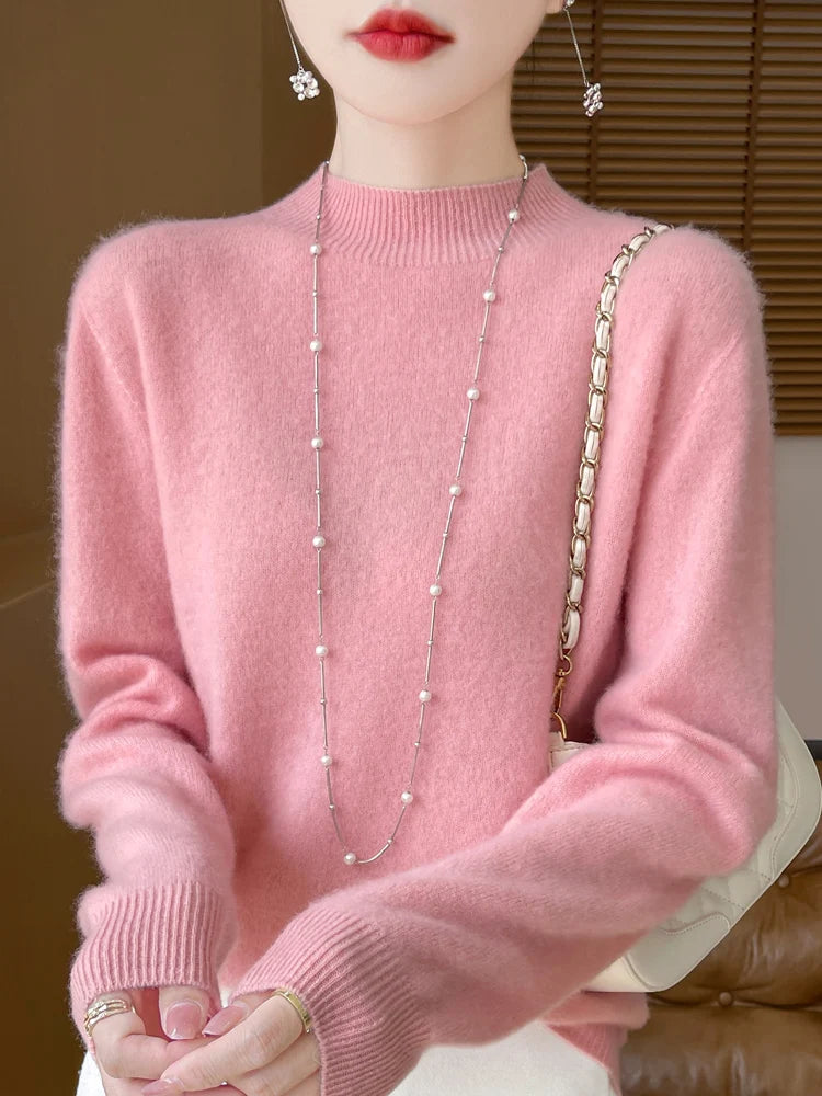 Pull à Col Cheminé 100% Laine Mérinos - 14 Couleurs