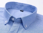 Chemise type Oxford en coton à manches longues pour homme