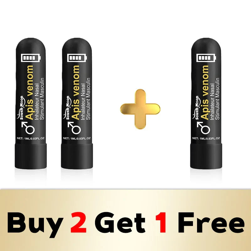 Inhalateur Stimulant Masculin Booste le Désir & Performance - 2 ACHETÉS = 1 OFFERT