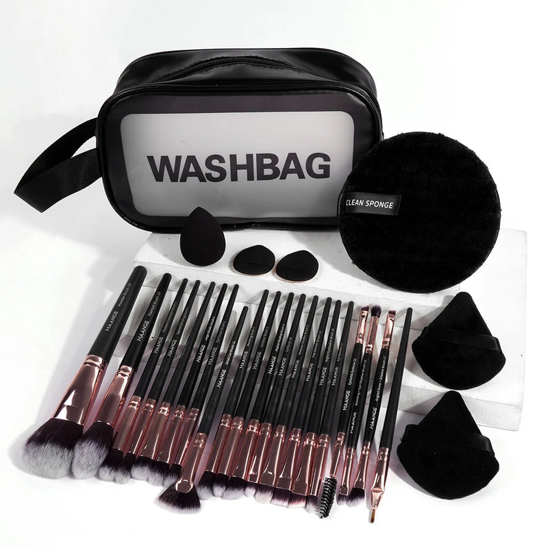 Kit Complet Maquillage Pinceaux & Éponges - 27 PCS