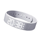 Bracelet Réveil Vibrant Étanche – Horloge LED avec Alarme, Podomètre et Bracelet Réglable