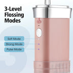 Irrigateur Buccal Portable Sans Fil & Rechargeable – 3 Modes, 1500 Pulsations/min + Réservoir 180ML)