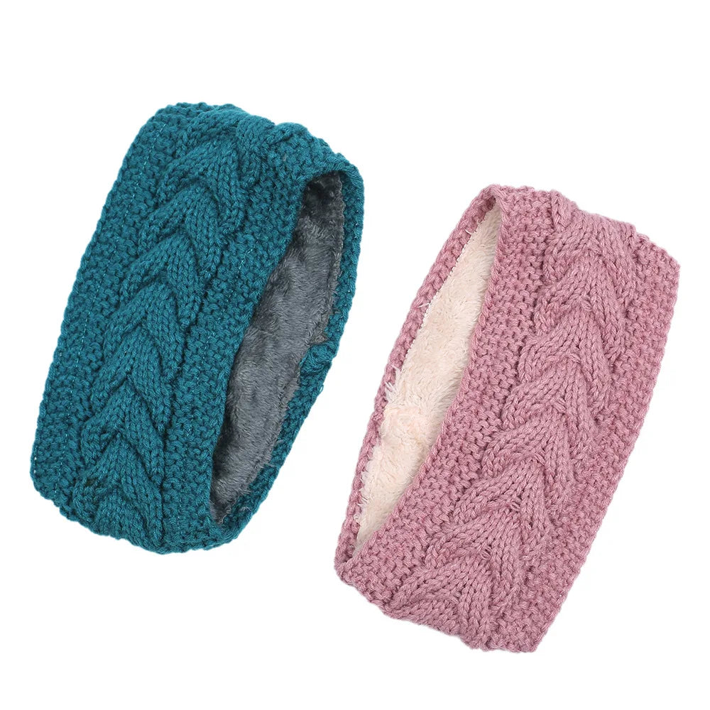 Bandeau KeepWarm Torsadé Doublure Fausse Fourrure Chaude