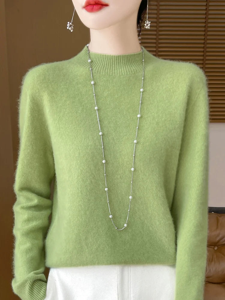 Pull à Col Cheminé 100% Laine Mérinos - 14 Couleurs