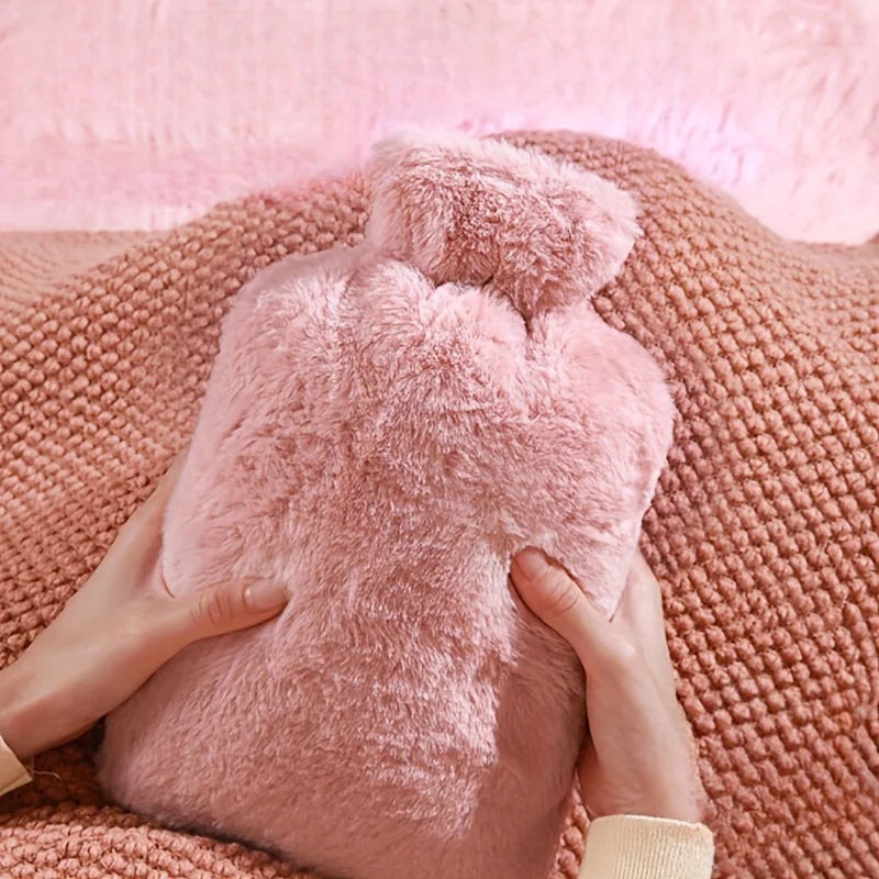 Bouillotte à Eau en Peluche Douce 1L/2L