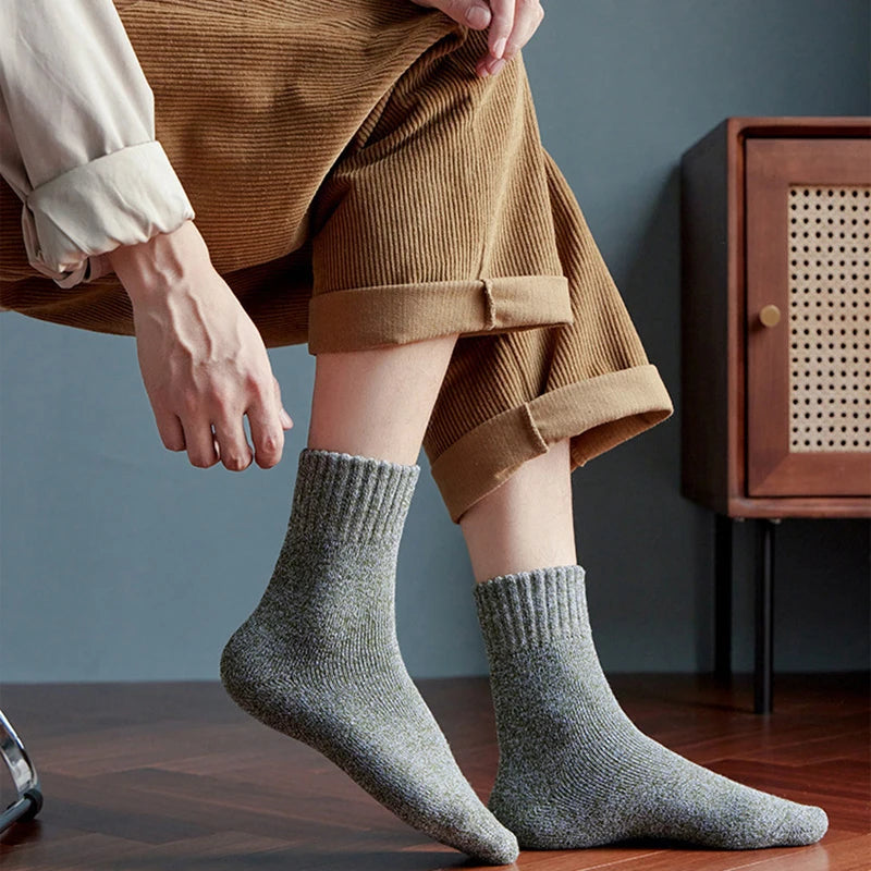 5 Paires de Chaussettes en laine mérinos Chaudes et confortables